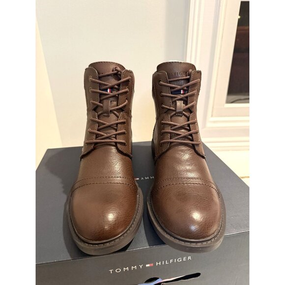 NWB Tommy Hilfiger Men\'s Lace Up Shia Ankle Boots Brown Size US 8 EU 41 [jb] main image 6